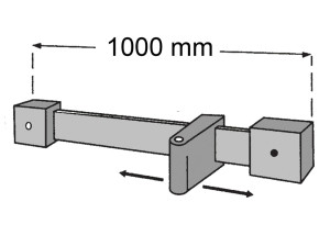 Gima connettore e barra per collegamento lampade 1000 mm in metallo per parete rotaia o tavolo