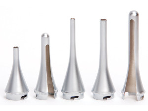 Gima set di 3 cannule metalliche e 2 speculum metallici per otoscopi compatibili metallo