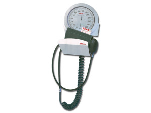 Gima Erka Vario sfigmomanometro da parete in ABS con manometro di precisione e supporto in acciaio