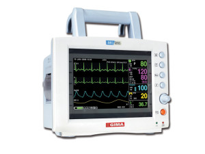 Gima BM3 monitor multiparametrico veterinario con ECG, SpO2, NIBP, respirazione, temperatura, stampante