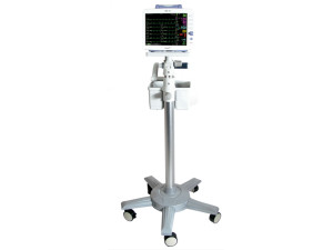 Gima carrello con due cestelli per monitor BM3 BM5 BM7 con altezza e angolazione regolabili grigio