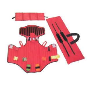 Gima immobilizzatore spinale con fibbie colorate, cintura, cuscino imbottito e borsa idrorepellente
