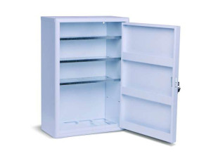 Gima armadietto metallico vuoto con 3 scomparti interni e chiusura a chiave bianco acciaio 402x582x202 mm