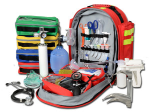 Gima Zaino Emergenza 9 completo con bombola ossigeno vuota, accessori rianimazione e medicazione