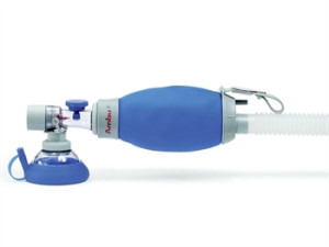 Gima pallone rianimazione doppia parete con mascherina pediatrica blu senza lattice 300 ml autoclavabile