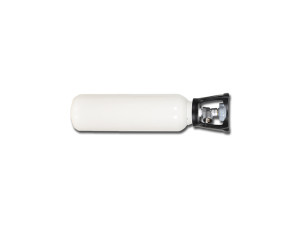Gima bombola di ossigeno da 5 litri con valvola NF Bull Nose in acciaio diametro 140 x 550 mm