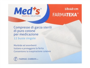 Gima garza idrofila ripiegata in puro cotone traspirante 18x40 cm 12/8 fili confezionata singolarmente
