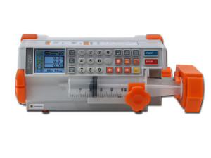Gima pompa a siringa con display LCD, batteria Ni-MH, compatibile 5 marchi, allarmi visivi e sonori