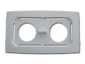 Gima supporto per bicchieri 2 x 250 ml o 2 x 600 ml per pulitrice ad ultrasuoni Branson 2510 plastica bianco