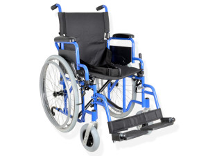 Gima Carrozzina Ad Autospinta con Ruote Posteriori Solide e Sistema Antiribaltamento - 46 Cm