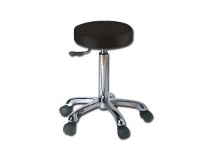 Gima sgabello con altezza regolabile e seduta imbottita in finta pelle diametro 33 cm