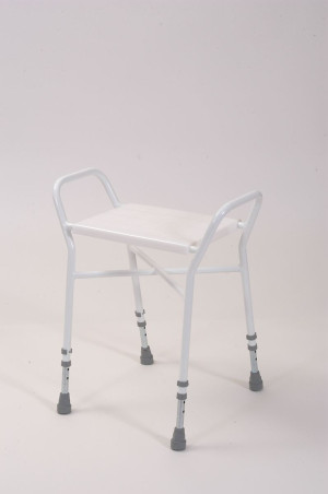 Identites Oasis sgabello da doccia con braccioli regolabile in altezza sedile rimovibile bianco