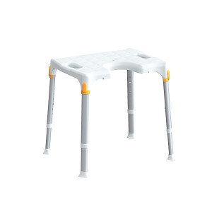 Identites Capri Plus sgabello per doccia regolabile in altezza con seduta reversibile bianco plastica