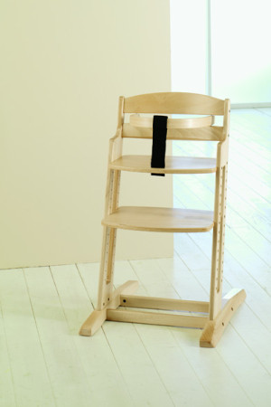 Identites DanChair seggiolone evolutivo in legno massello di faggio regolabile con schienale bianco