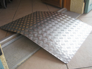 Identites Rampa Soglia in Alluminio a Scacchi 100x75 cm, Portata 200 kg