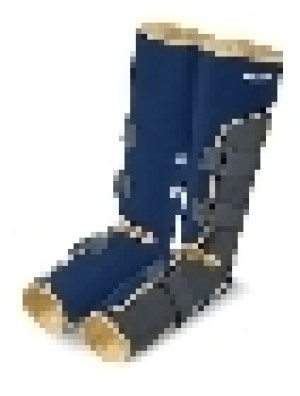 Identites massaggiatore per le gambe a pressione con timer fodera inclusa blu alimentazione a batteria