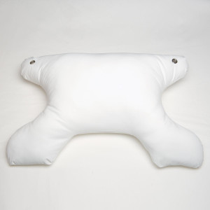 Identites cuscino con taglio per maschera d'ossigeno in poliuretano e poliestere bianco 60x40 cm