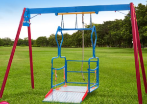 Gradim Giochi Altalena Inclusiva per Bambini Disabili con Pedana Antiscivolo