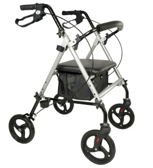 Ausilium Rollator Alluminio Leggero 4 Ruote Pieghevole