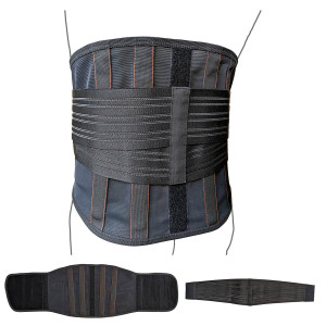 Saniconfort Bmedica corsetto lombare con doppia chiusura velcro nero nylon ed elastan altezza 28 cm