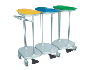 Gima Carrello da Biancheria con Apertura a Pedale - 3 Sacchi
