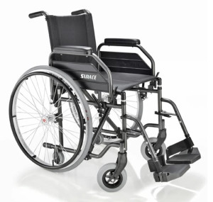 Surace SuperItala Carrozzina Pieghevole Leggera Alluminio Acciaio 15kg Braccioli Girevoli Pedane Regolabili
