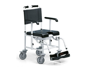 Surace Aqua Sedia da Doccia con WC Telaio in Alluminio Sedile Anatomico Freni