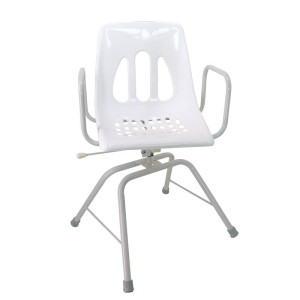 Identites Sedia da Doccia Girevole 180° in Acciaio Resistente 56x53x85 cm