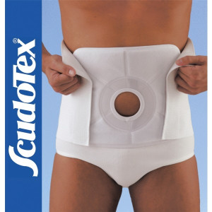 Scudotex Cod. C760-C761-C763  - Cintura Colostomia Regolabile in Cotone Bianco