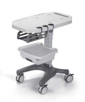 Dimed carrello per ecografi in ABS con due ripiani portata 20kg e 5kg altezza massima 919mm grigio