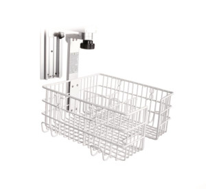 Dimed supporto da muro regolabile per monitor paziente in metallo bianco compatibile VESA 15 kg