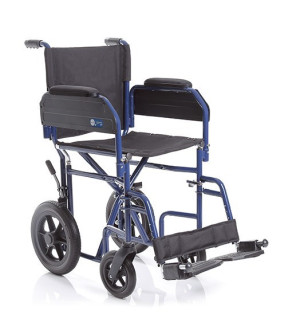 Ardea Skinny Go carrozzina da transito in acciaio verniciato con seduta e schienale in nylon nero