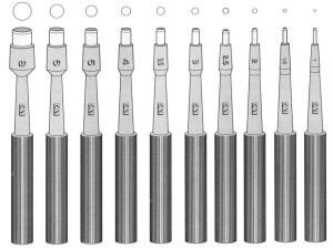 Gima curette per biopsia punch con lama in acciaio inox Ø 3 mm e manico in plastica sterile