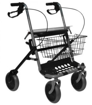 Vari Deambulatore Rollator Roma New - Pieghevole con Freni e Accessori