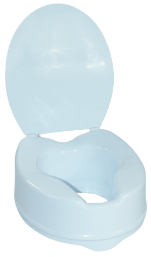 Ausilium Rialzo WC 15 cm con Staffe e Coperchio - Ergonomico e Sicuro