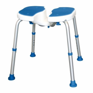 RehaMed Sgabello Doccia Regolabile in Alluminio con Seduta Ergonomica