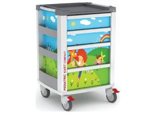 Gima Carrello Pediatrico con 2 cassetti medium e 2 large
