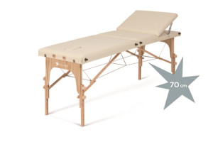 Skema Form Polaris lettino pieghevole a 2 sezioni in legno regolabile altezza 60-80 cm beige