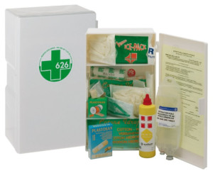 Easyred armadietto pronto soccorso Art. DM n.388 15/07/03 base 1/P bianco in resina con 3 vani completo