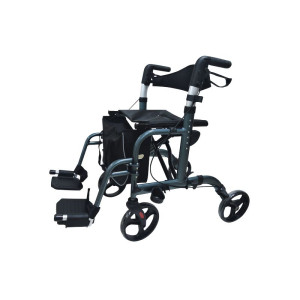Identites Neo Global deambulatore convertibile in sedia da trasferimento con ruote da 20 cm e borsa removibile
