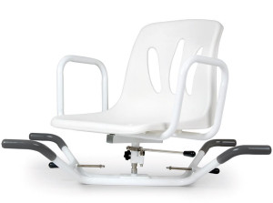 Vari Sedia Girevole per Vasca in Acciaio Inox, Seduta 40x38 cm