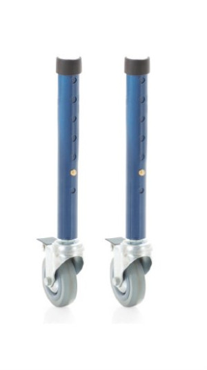 Mopedia coppia di gambe posteriori con ruota e freno per deambulatore RP748 in metallo