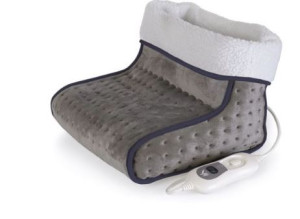 Alpak scaldapiedi elettrico con 3 livelli di temperatura in poliestere lavabile grigio spegnimento automatico