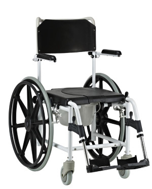 Termigea Comoda Carrozzina da Doccia e Wc con Autospinta Diametro Ruote Anteriori 12.5 Cm