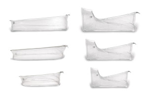 Easyred kit di steccobende gonfiabili in PVC trasparente con zip e valvola per arti e pompetta