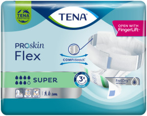 Tena Pannolino traspirante con cintura di fissaggio  Flex Super
