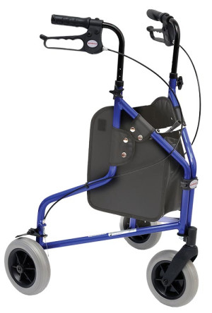 Wimed Rolly Delta - Rollator Pieghevole 3 Ruote in Acciaio Verniciato