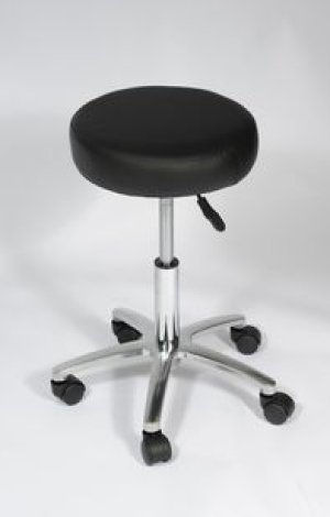 Identites Comfort Premium sgabello regolabile con seduta in poliuretano nero e base in alluminio