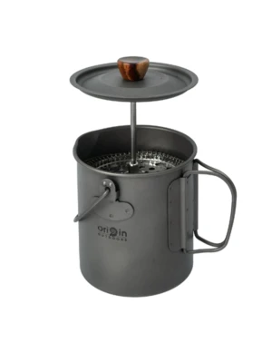 Origin Outdoors Origin Outdoor French Press 3 in 1 Titanium (Maat - 750 ml, Kleur - Titanium)