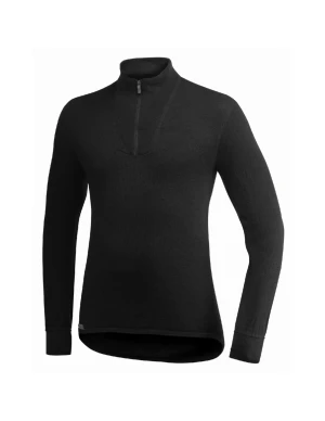 Woolpower Zip Turtleneck 200 (Maat - XS, Kleur - BLACK)